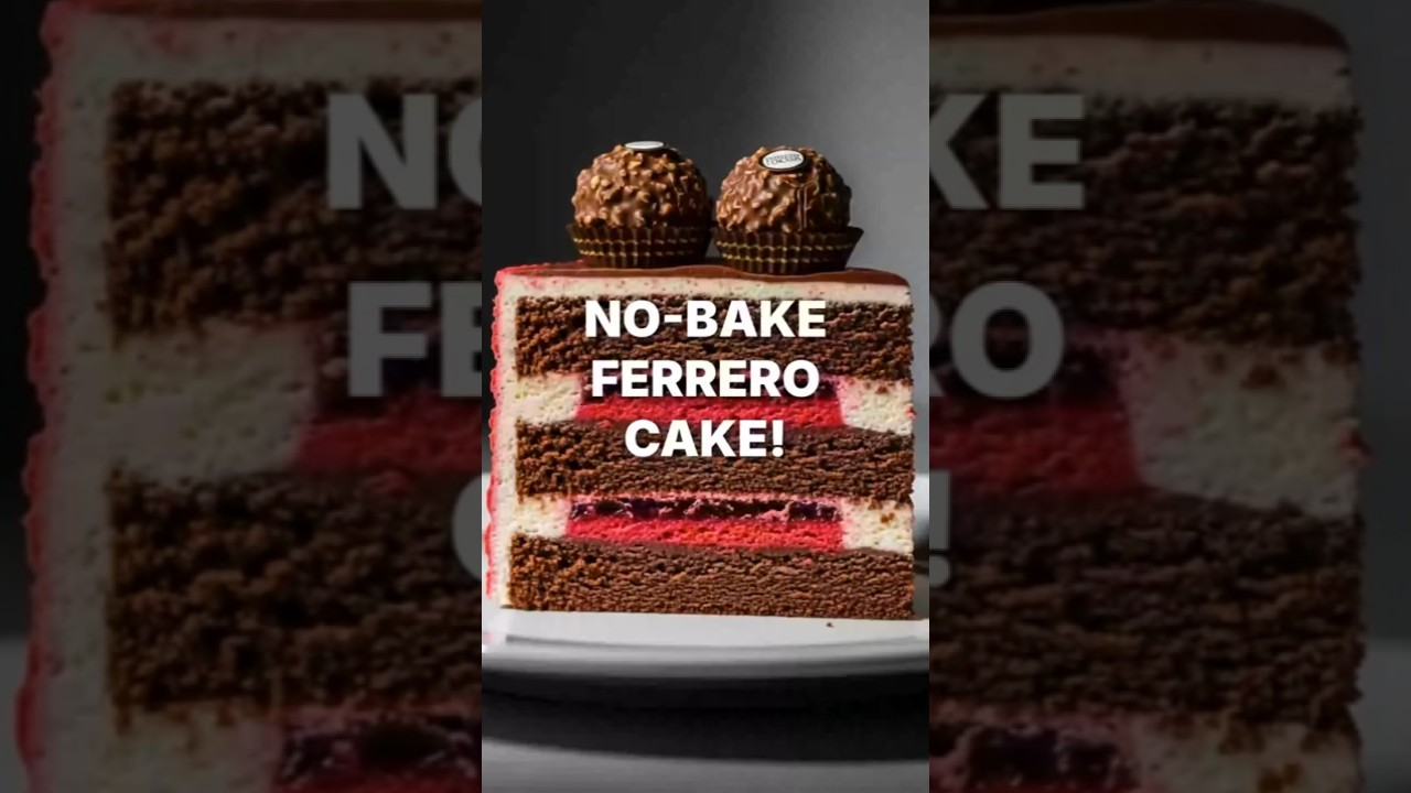 Торт «Ферреро Роше» без выпечки 🍫🌰 | Кремовый десерт «Рубиново-красная мечта»!