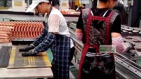 Automatic double   layer condenser steel wire frequency welding machine