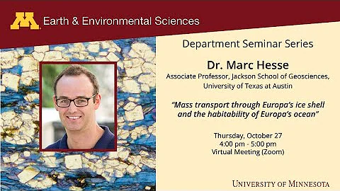Fall 2022 Department Seminar Series - Dr. Marc Hesse