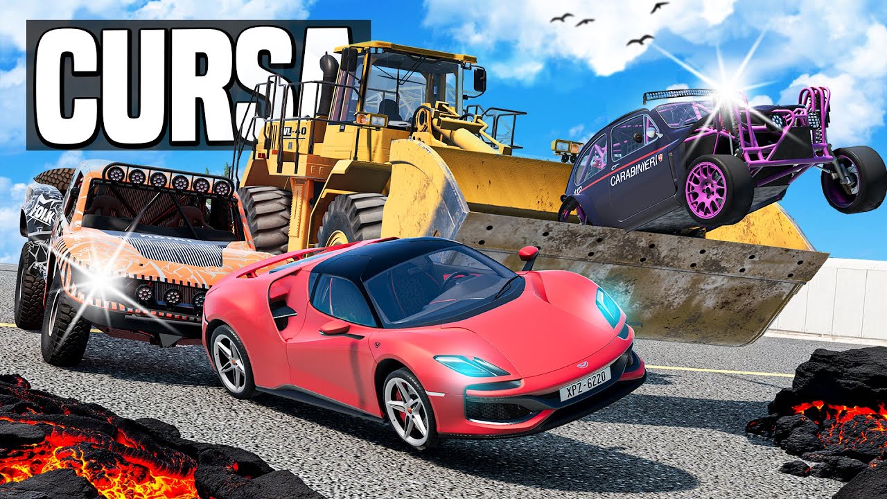 Cursa cu Prietenii pe devine Amuzanta pe BeamNG