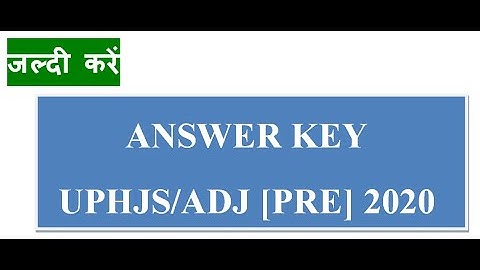 UPHJS-2020 | Answer Key | Part B-3