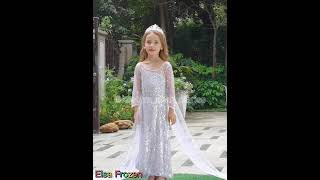 Frozen 2 Princess Elsa White Blink Dress / Baju Elsa Frozen 2 Putih Bling CG72