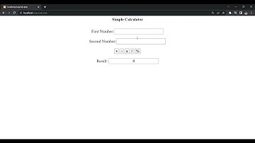 Simple Calculator Using PHP