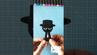 Coloring sprunki Mr. Black papercraft #sprunki #papercraft #shortvideo