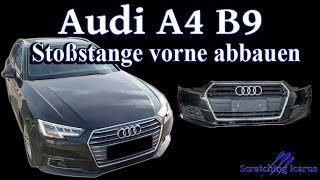 Audi A4 B9, removing the front bumper - Tutorial Audi A4 B9 Front Bumper Removal Tutorial