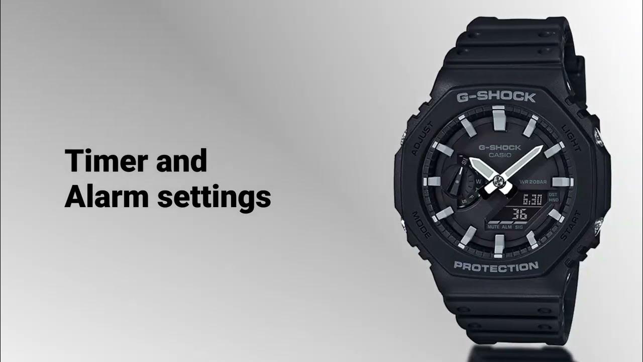 【GA2100 Series】How to set timer and alarm｜CASIO GSHOCK YouTube