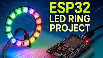 Control WS2812 RGB LED Ring with ESP32 | Colorful Neopixel Effects