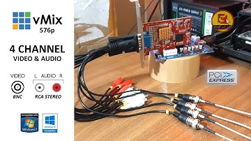 AV PCI-E 4 channel Input SD Video capture card Composite vMix Live MC2500 Multicamera