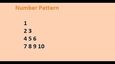 Number Pattern in Java- 7