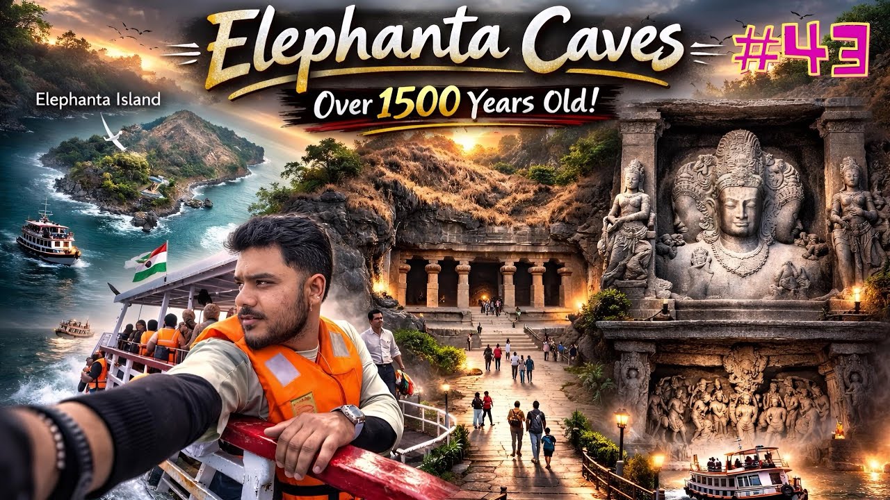 Vlog ~ 61 | Over 1500 Years Old? | Elephanta Caves | Mumbai | Harjashan Uncharted 