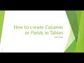 How to create Columns in Table and add that to form in ServiceNow