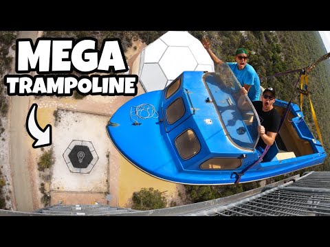 Boat Vs. World's Strongest Trampoline from 45m