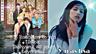 Bts Reacting To Yn Tik Tok Yn As Lisa .