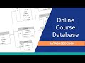 Database design for an online course website