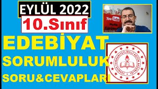 10.SINIF SORUMLULUK SINAVI SORULARI EYLÜL 2022 |  10th grade turkish literature responsibility exam by kurummediachannel 463 views 1 year ago 13 minutes, 27 seconds