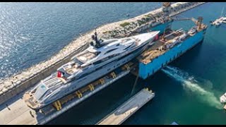 Launch of the largest yacht ever built by a Turkish shipyard