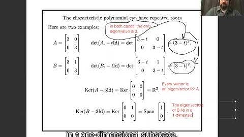 Lecture 9c:  Algebraic and geometric multiplicity