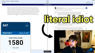 Taking SAT Live | Got a 1580 (Bluebook SAT Practice Test 6)