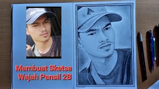 cara membuat sketsa wajah dengan pensil 2b saja