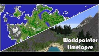 Minecraft SURVIVAL ISLAND  - Worldpainter timelapse & map trailer | free map Download