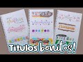 TÍTULOS BONITOS aesthetic SIN LETTERING ✄ Barbs Arenas Art!