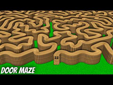 NEW LONGEST DOOR MAZE in Minecraft ! DOOR MAZE