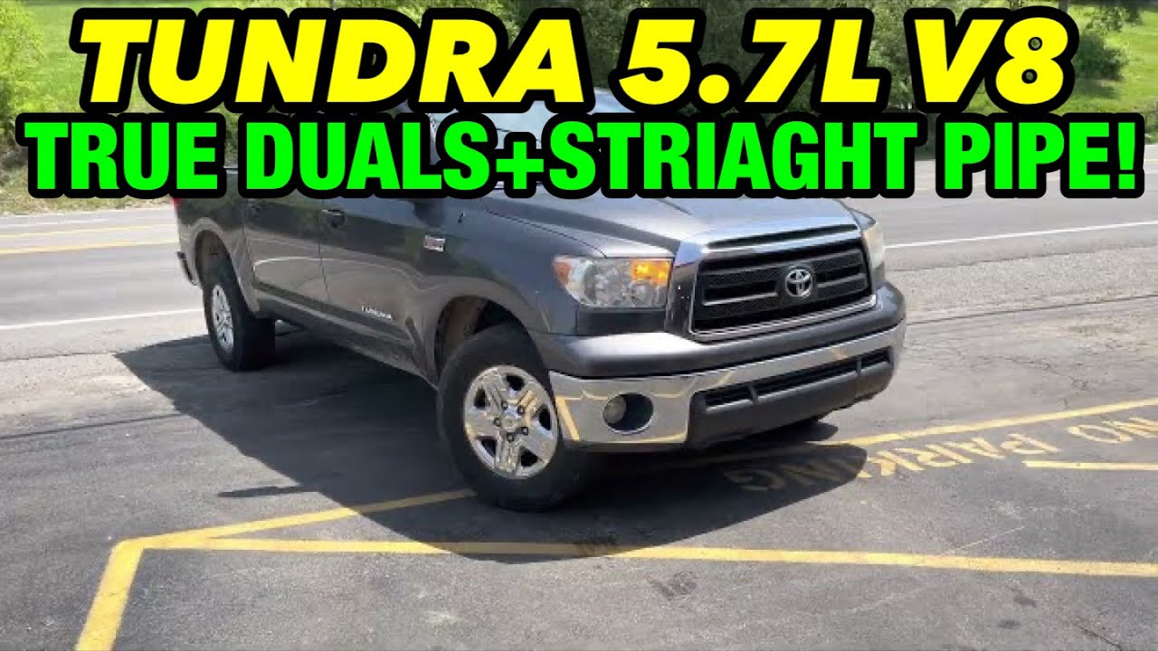2016 Toyota Tundra 5.7L V8 TRUE DUAL EXHAUST w/ STRAIGHT PIPES! - YouTube