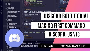 Coding a Basic command handler and first command |Episode 2 Discord.js V13