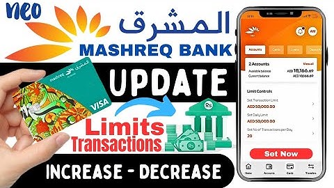 How to Update Transactions Limits in Mashreq Neo Mobile App