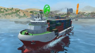Ship Sim 2019 || Small cargo ship || Loading and discharging containers || Navigation screenshot 2