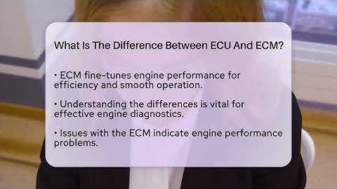 What Is The Difference Between ECU And ECM? - Talking Tech Trends