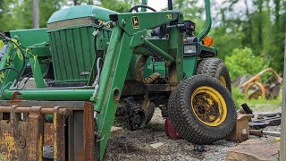 Repairing John Deere 755 Compact Tractor  Leaking Wheel Seal and More