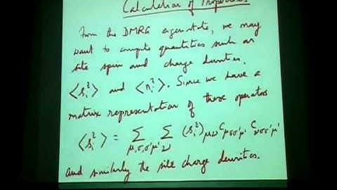 Introduction to Density Matrix Renormalization Group Method by S. Ramasesha