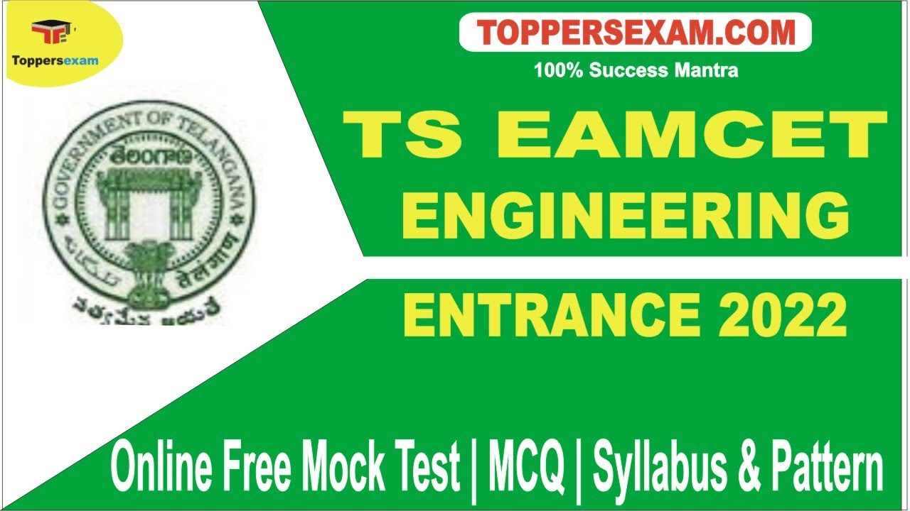 TS EAMCET ENGINEERING ENTRANCE Online Free Mock Test | MCQ | Complete Exam Syllabus & Pattern | Book