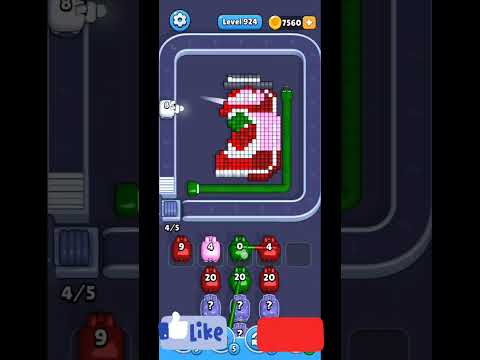 How to beat Pixel Flow Level 924 walkthrough solution (no commentary just chill music)