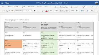IRLA Leveling Pacing Idea and Suggestions for Remote and In Person 1