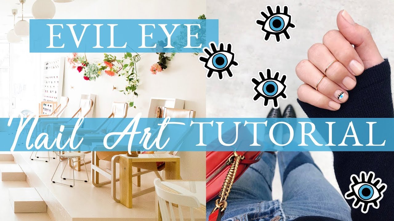 Super Easy Evil Eye Nail Art Tutorial in under 5 minutes! // Brittany Xavier YouTube