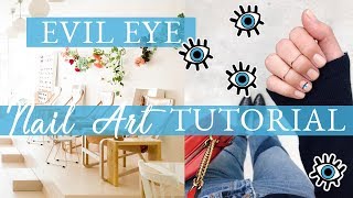 Super Easy Evil Eye Nail Art Tutorial- in under 5 minutes! // Brittany Xavier