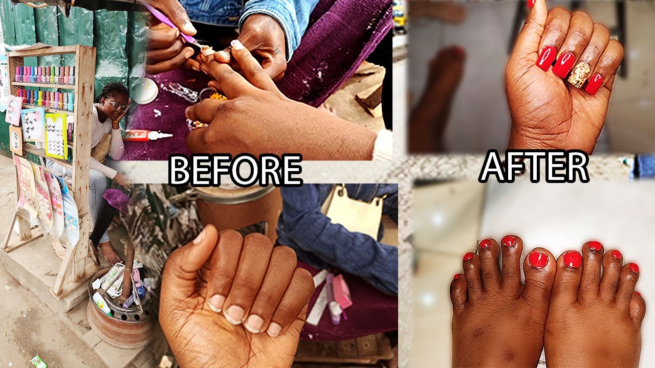 VLOG COME WITH ME TO GET MY NAILS DONE AT A ROADSIDE NAIL SALON IN