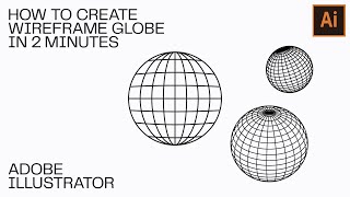 How to Create Wireframe Globe / Sphere in Illustrator in 2 minutes / Free Adobe Illustrator Tutorial screenshot 4