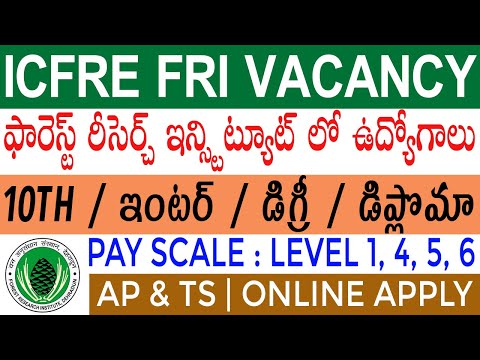 ICFRE - FRI Recruitment 2020 | Forest Research Institute Vacancy | Telugu Job Portal