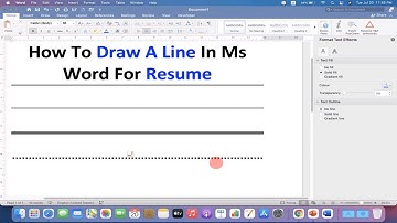 How To Draw A Line In Ms Word For Resume