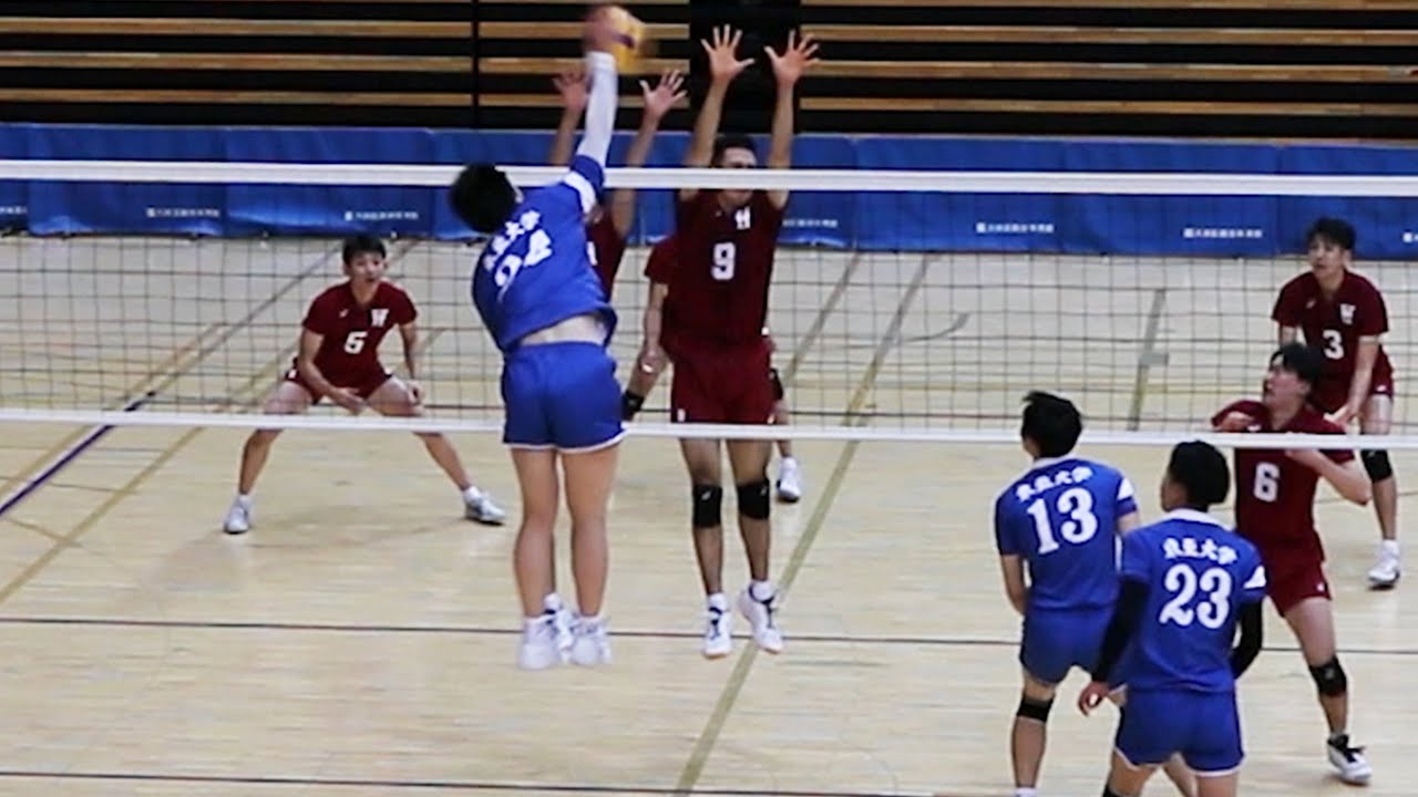 早稲田大 vs 東亜大 第２セット　大塚達宣、水町泰社、柳北悠李　＜全日本インカレ2022＞＜男子バレーボール＞