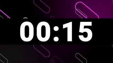 15 Second Timer with Relaxing Upbeat Music and Alarm, Countdown Clock for Stress Relief