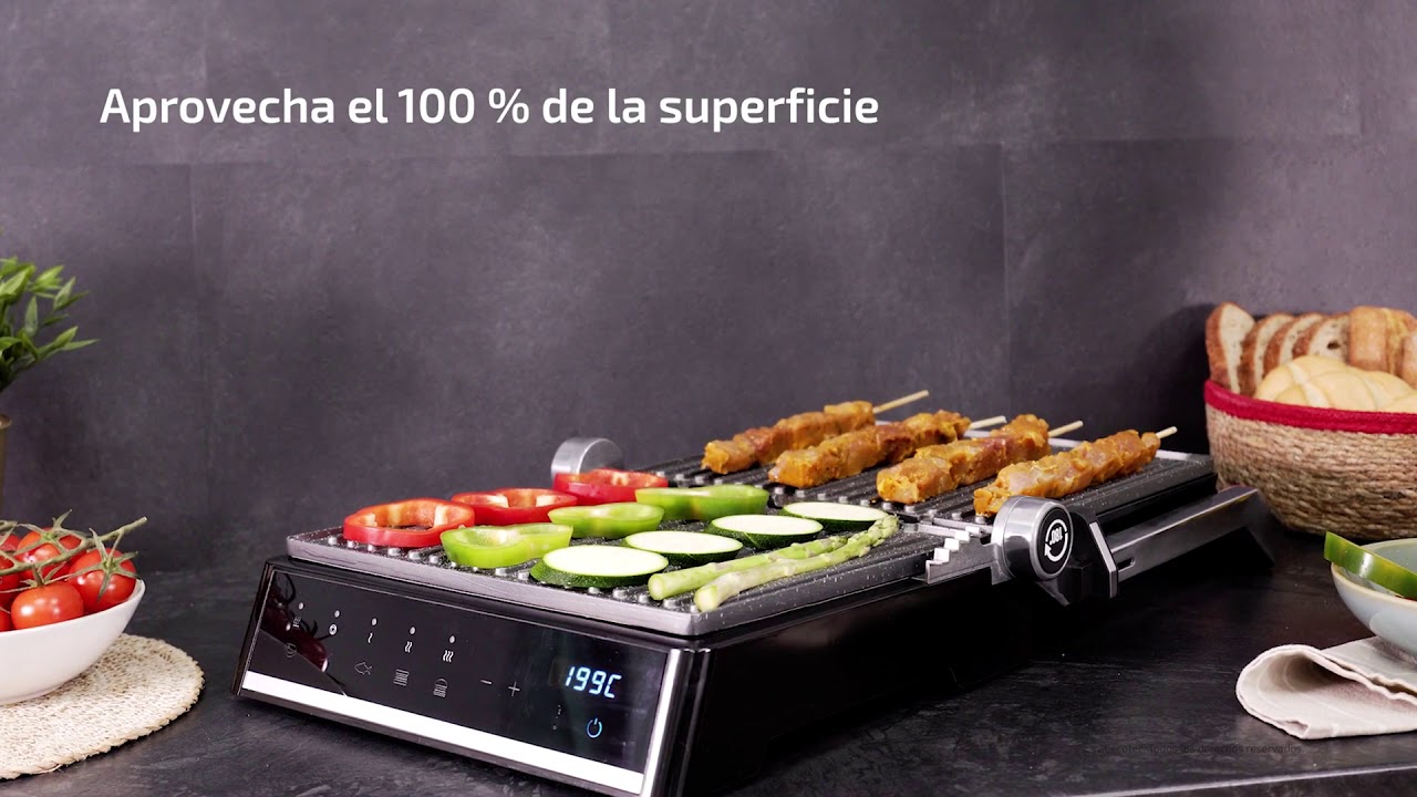 Cecotec Parrilla Eléctrica Rock'nGrill 750 Full Open. 750 W