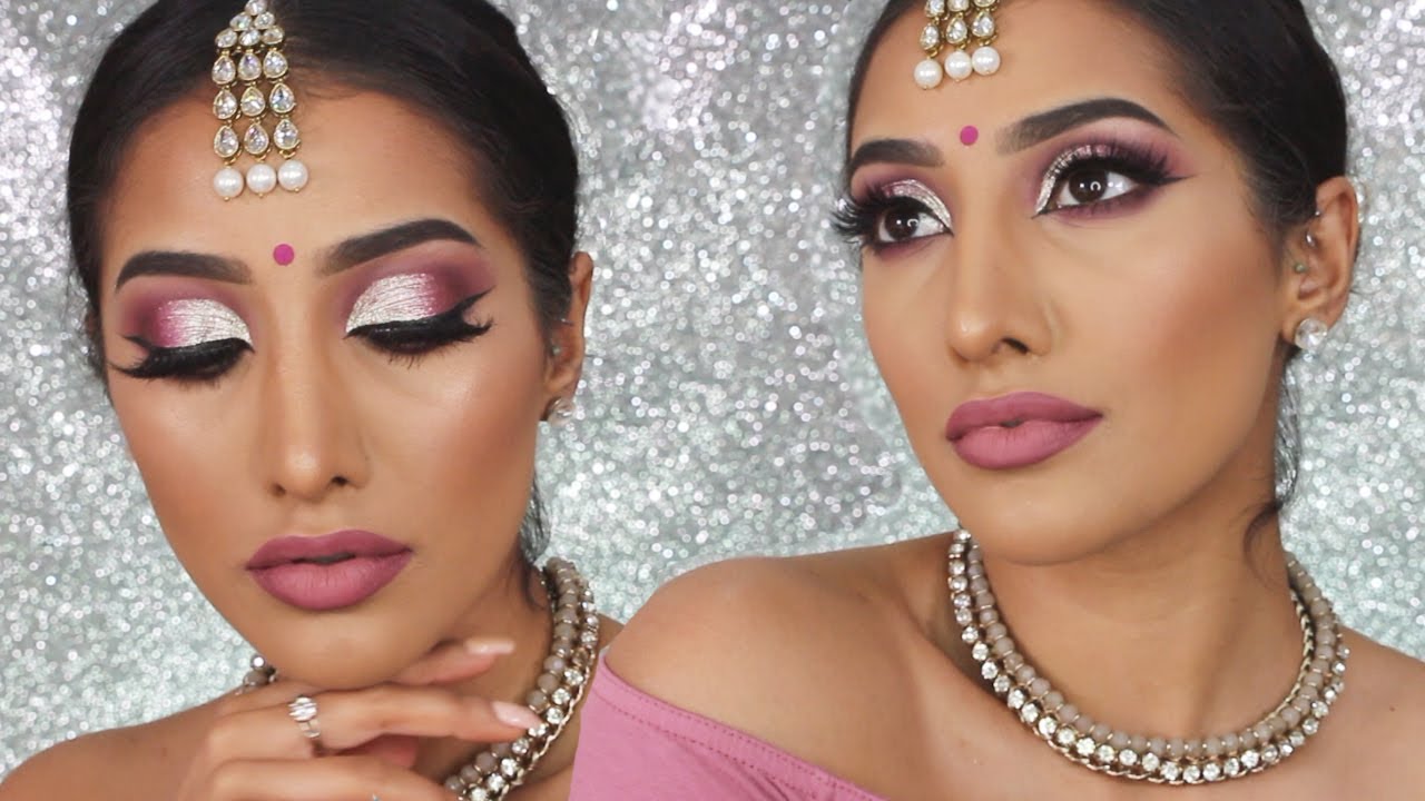 Indian Wedding Glitter Cut Crease Makeup Tutorial YouTube