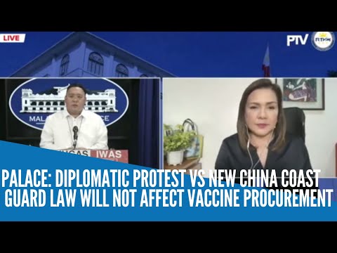 Diplomatic protest vs China coast guard law won't affect vaccine procurement