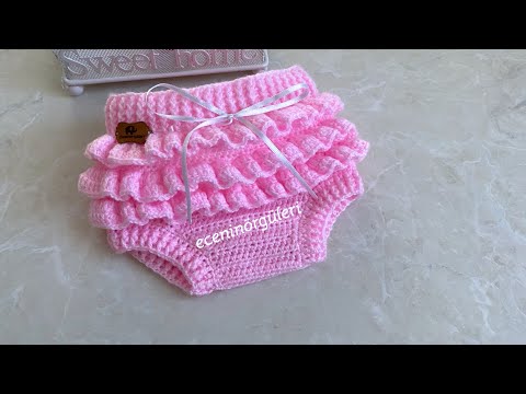Crochet froufrous bébé culottes /Short bébé / barboteuse nouveau-né /pour 0-3 mois