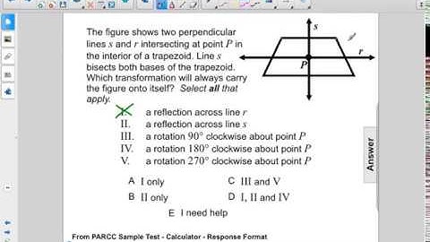 Geometry Transformations Identifying Symmetry Pt 2 Q60