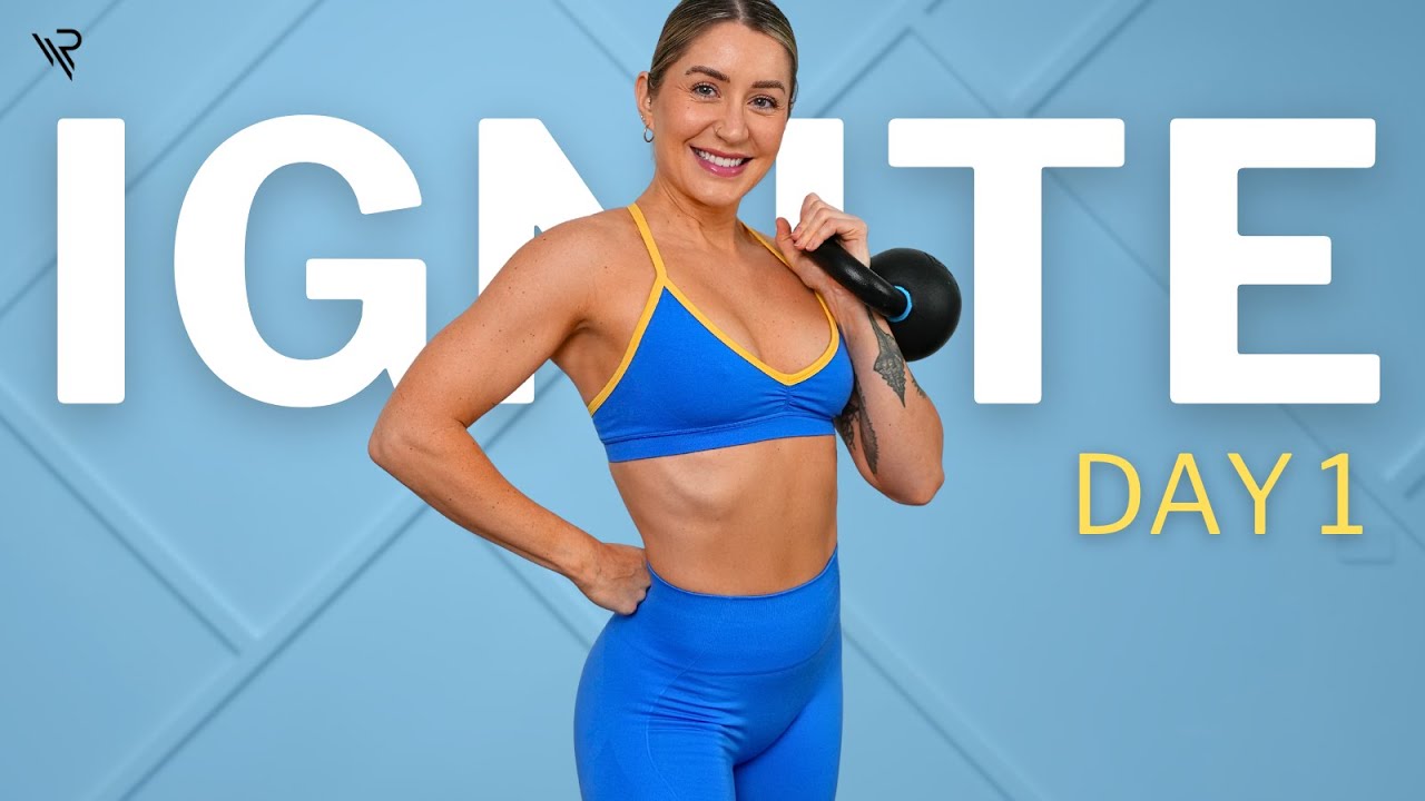 Day 1: FULL BODY Kettlebell Strength Workout (No Repeats) | Ignite Kettlebell Series
